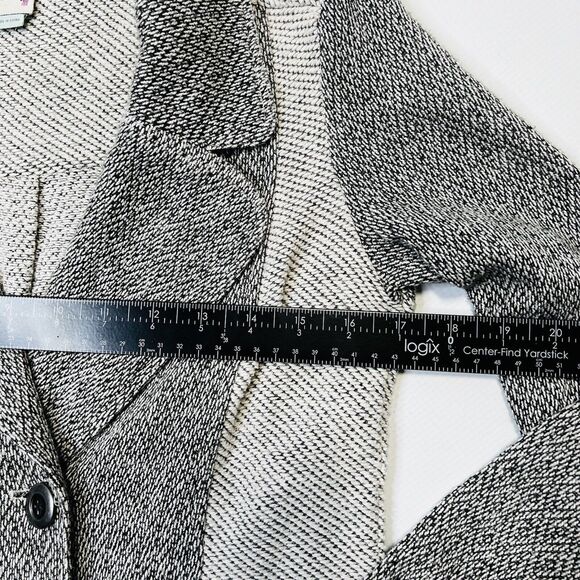 Saturday Sunday Anthropologie Milica Tweed Knit Jacket Size XS Gray Blazer - Picture 7 of 10
